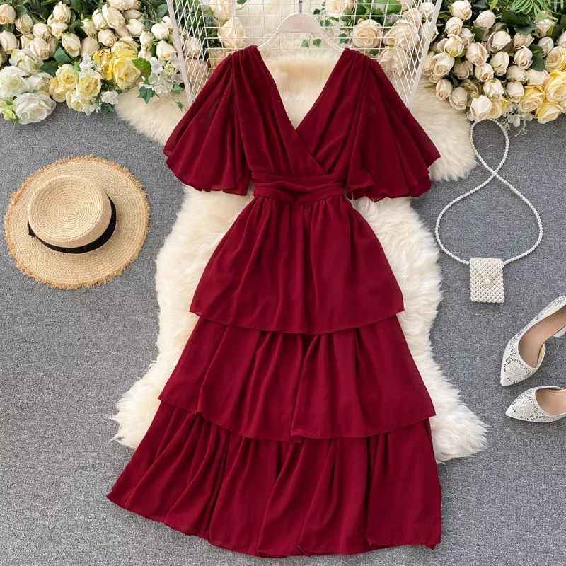 Pankh Sumaira V Neck Layer Dress