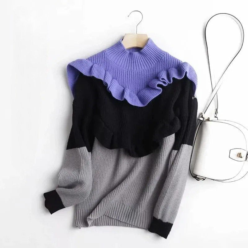 melow ruffle 3color sweater