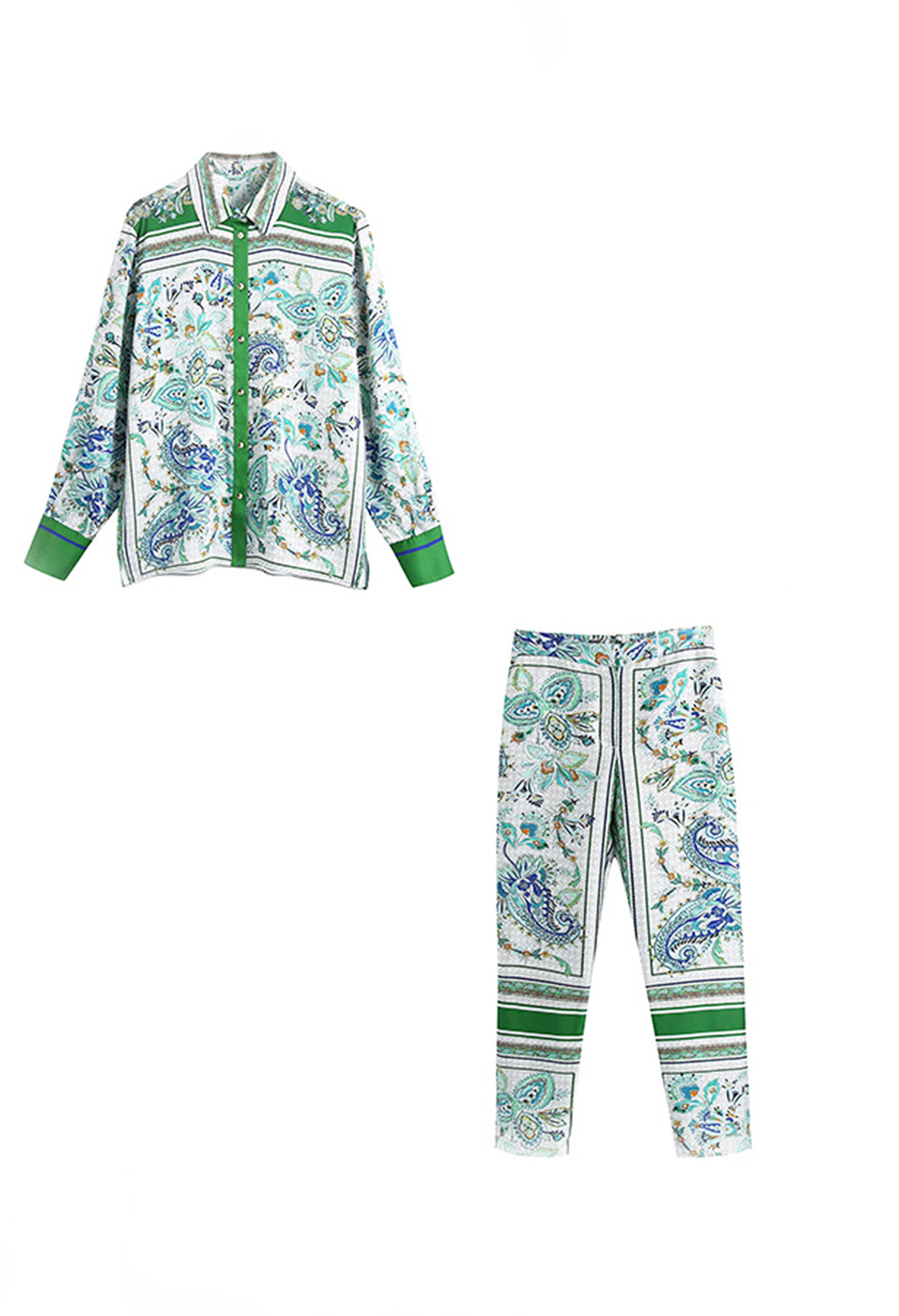 Pankh Zarina Printed Shut & Pants Set