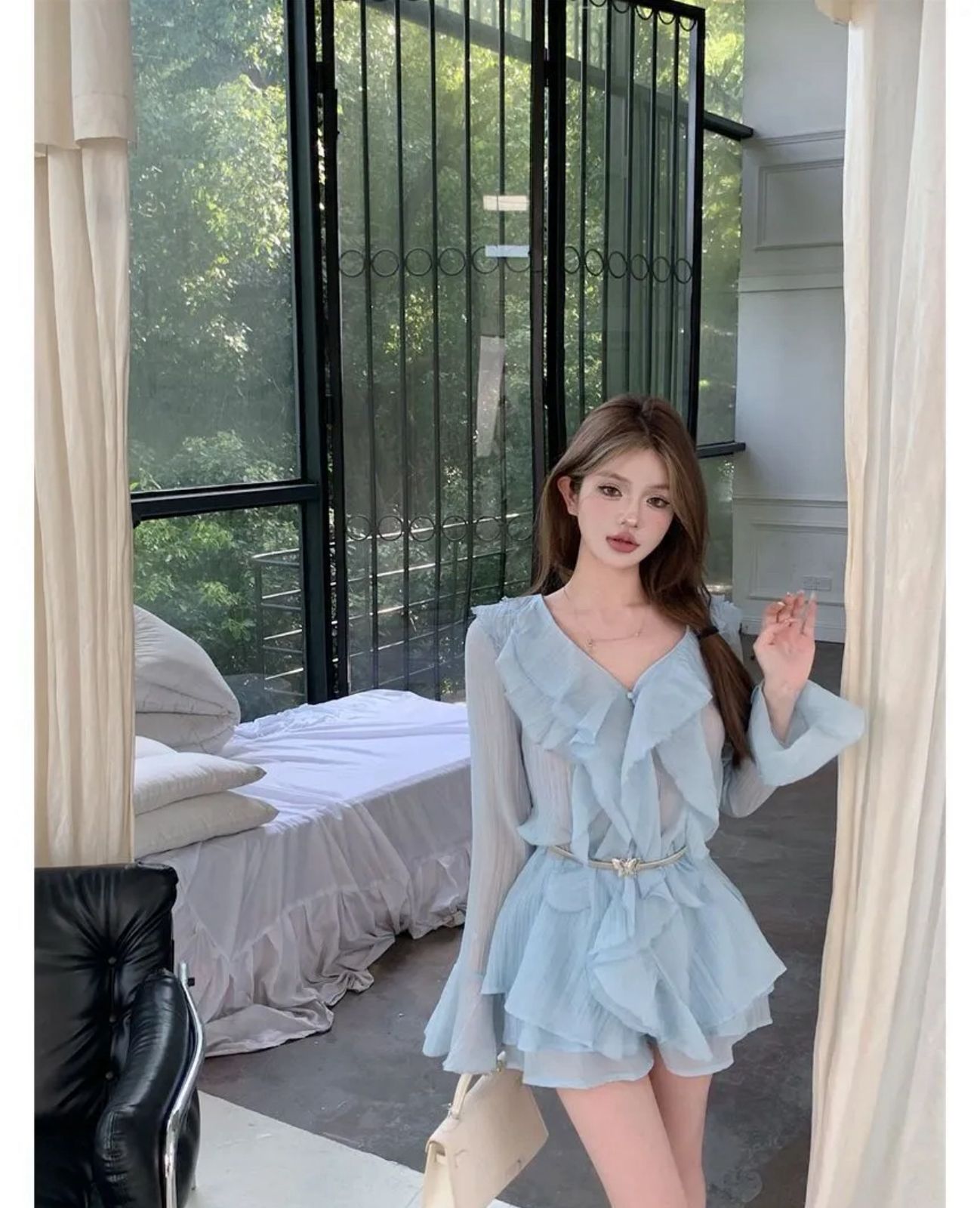 Pankh Bonita Princess Chiffon Ruffle Coord Set