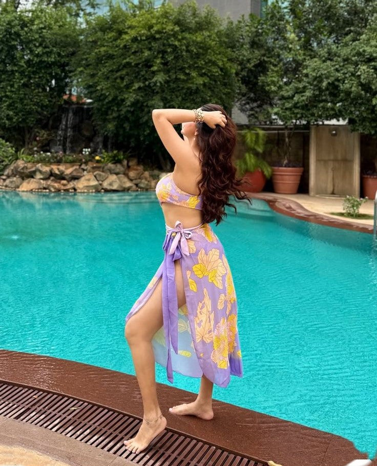 Pankh Kristy Swimsuit And Coverup Set