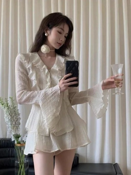 Pankh Bonita Princess Chiffon Ruffle Coord Set