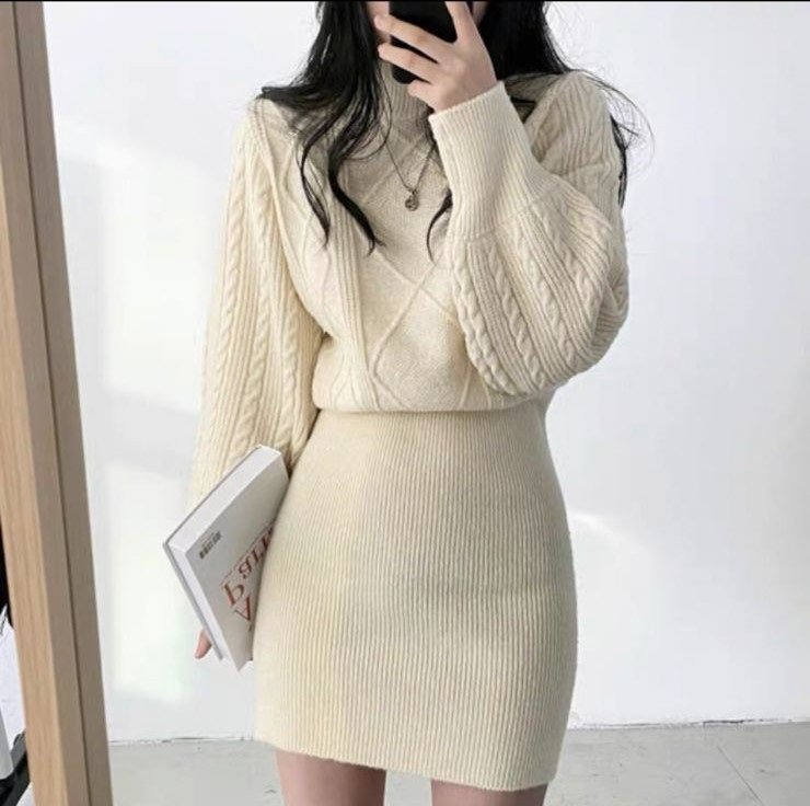 Ozone knitted Woolen dress