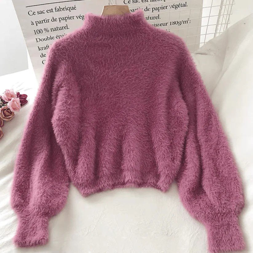 Tommy High Neck Soft Wool Top