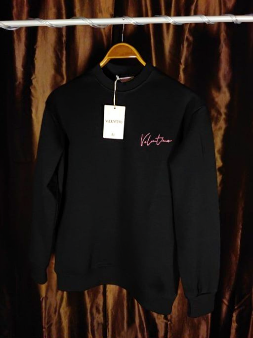Pankh Valentino Siyah Oversize Sweatshırt