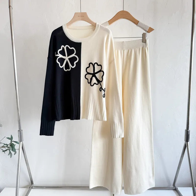 Pankh Zaaya 3D Flower Work Dual Shade Woolen Coord Set