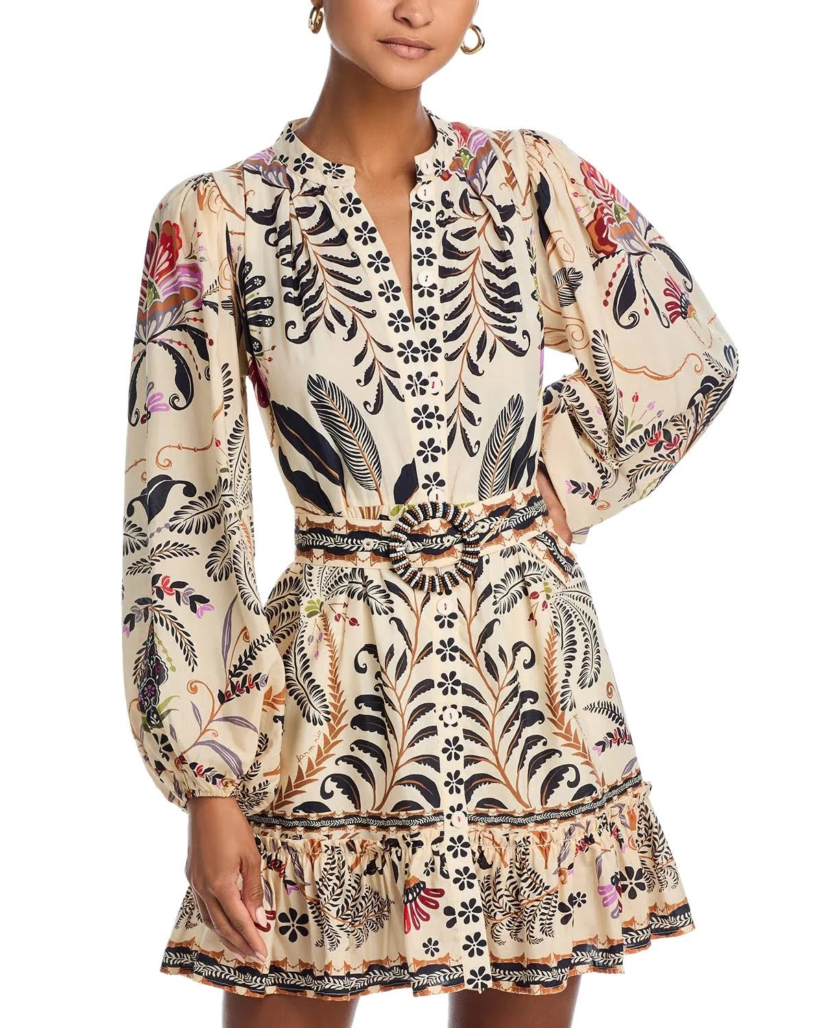 Pankh Lyra Women's Classic Printed Cotton Shirt Dress